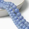 Andra naturstenpärlor Blue Lace Agates runda för smycken som gör handarbete DIY Charms Armband 6 8 10mm306o