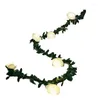 装飾的な花のセンターピース飾り輝く10/20LEDSホワイト1.5/3メートルローズフラワーストリングライト付きガーランドウェディングテーブル