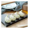 Pauzinhos 100 pcs Cerâmica Artesanato Chopstick Rest Prateleira Suporte Doméstico Cozinha Talheres Simation Dumplings Titular Stand Sn4023 Drop Dhxi3