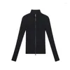 Pulls pour hommes Double Pull Zipper Pull Ouvert Unisexe Fit Manteau Tricoté Col Noir Foncé Tendance Polyvalent Pit Rayé Mode