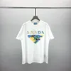 Camisetas masculinas Plus Tees Polos com gola redonda bordadas e impressas estilo polar roupas de verão com camisetas de algodão puro de rua w821