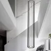 Pendant Lamps Modern Ring Stairs Led Lights Light For Living Room Chandeliers Dining Hanging Indoor Lighting