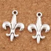 300pcs / lot Iris Fleur-de-lis Fleur Charms Pendentifs 12 5x18 7mm Antique Silver Charms Bijoux DIY L387311j