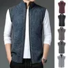 Men's Vests Fleece Vest Work Daily Leisure Thickened Stand Collar Zipper Long Rain Jacket Coats For Men
