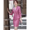 Women's Suits Blazers Plus Size S-5XL Autumn Winter Elegant Women Suit Skirt Office Lady Forma BlazerSkirt 2 Piece Set Jacket and Skirt 231023