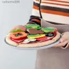 Kitchens Play Food Felt Pizza Food Matching Game Set Mini Food Set For Kids Kitchen Pretend Play Pizza Sensory Toys For Toddlers Ages 1+L231026