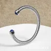 DY Armband Designer Charm Sieraden Mode Klassieke sieraden Dy gedraaide kabel draad armband synthetische lapis lazuli populaire kerstcadeau sieraden accessoires
