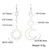 Boucles d'oreilles créoles en acier inoxydable pour femmes, bijoux bohème, lune, étoile, goutte de soleil, Simple, mode, Long, cadeau, vente en gros, 2023