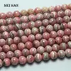 Meihan naturale 9-9 3mm rodocrosite 1 filo perline sciolte rotonde lisce per la creazione di gioielli CX2008152360