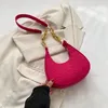 Bolsos de hombro grandes de invierno para mujer, bolsos cruzados de cuero de PU con patrón de piedra, bolsos de mano de marca rosa roja, cadenas, bolso de mano para compras, bolsos de noche