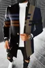 Homens mistura outono longo casaco floral impressão botão lapela moda escritório jaqueta de inverno 2023 casual náilon casaco oversized topo 231026