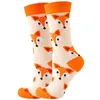 Chaussettes de printemps pour femmes, chaussettes créatives de dessin animé Animal hérisson vache abeille marée, mignonnes Harajuku, mode amusante, bas Jacquard