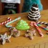 Kitchens Play Food 1/6 Scale Miniature Dollhouse Play Food Christmas Mini Candy Cane Kitchen for Barbies Blyth Doll House Accessories ToyL231026