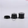 Promotion 50pcs / lot en plastique 15g crème pot bouteille vide conteneur rechargeable boîte affichage femmes cosmétique flacon petit couvercle noir pothood qté Ekxt