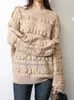 Women's Sweaters Casual Hollow Out Knit Shirt Round Neck Pullover Sweater 2023 Autumn Korean Fashion Clothing