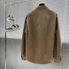 Camicie casual da uomo firmate 2023 Autunno/Inverno Nuovo BBR Camicia a quadretti bicolore Cappotto Giacca da famiglia Khaki Bur Ba 0KZ4