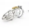 Stainless Steel Male Chastity Device Cock Cages With Silicone Tube Sounding Urethral Craft Chastity Cage Penis Ring Sex Toy For Me6082322