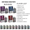 Puff 12000 E Cigarrillo ZooY Mega 12K vapes vape desechable Pluma Malla Control de bobina Tipo-C Batería recargable de 650 mAh 23 ml Tornado precargado 9k vainas desechables