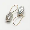 Dangle Earrings Big 18 15mm White Real Freshwater Kasumi Pearl Drop 925 Sterling Silver #0207