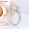 AAA GEMS 18K 2ct Fine Jewelry Real White Gold Hip Hops Jewelry Wedding Band Engagement Moissanite Ring Moissanite Ring
