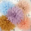 Fiori decorativi 5 pezzi 7,5 cm organza tessuto chiffon fiore copricapo cappello abito da sposa vestiti accessori per capelli fai da te collana decorazione