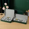 Коробки для часов Кожаная коробка Маленький футляр для хранения Наручные часы Подушка-органайзер Сумка Дисплей Коллекция Аксессуары Подарок для мужчин