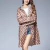 레인웨어 여성 파도 긴 비옷 재킷 야외 방수 방수 바람 방전 판초 아웃복 불 투과성 후드 티 코트 231025