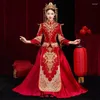 Vêtements ethniques Robe de mariée de mariée Robe de style chinois Plus Diamond Show Robes étoilées Femmes Cheongsam Lage Taille 4XL 5XL 6XL