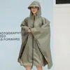 비가 크기 큰 망토 비옷 통기성 여성 긴 가벼운 코트 판초 숙녀 방수 성인 비옷 231025