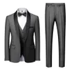 دعاوى الرجال للرجال Men Mariage Color Block Locit Suits Jacket Suiters Perictcoat Male Business Disual Wedding Blazers Coat Coat Bants 3 Pitch Set 231025