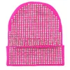 Bonnets de styliste chapeaux d'hiver chauds pour femmes et hommes, chapeau tricoté en acrylique avec strass scintillants, couvre-chef Hip Hop, accessoires de fête Cool