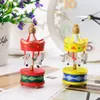 Christmas Decorations Wood Carousel Horse Pendant Festival Decoration Mini Wooden Xmas Ornaments Easter Kids Toys Year Gifts 231026