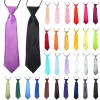Kids Necktie Adjustable Elastic Neck Tie The Necktie Baby Accessories Solid Color Casual Ties for Children Multi Solid Colors ZZ