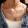 7 styles de mode pendentif colliers dames chaîne en or coloré strass rempli mauvais œil pièce Nec klaces pour femmes collier bohème