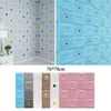 Wall Stickers Poster 70 70cm 3D Anti-collision Waterproof Foam Paper Decor Wallpapers Self-adhesive Sticker Home Decorative