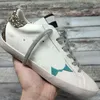 Nova Chegada Designer Esportivo OG Sapatos Casuais Preto Branco Itália Sujo Velho Vintage Ball-Star Mens Mulheres Super-Star Mens Treinadores Sapatilhas Douradas