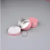 50pcs / lot promotion 50g pot de crème en aluminium vide solide flacon rose contenant du visage bouteille rechargeable étui pour femme pour poudre qté rejqf