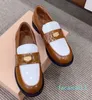 Dress Shoes Round Toe Penny Loafers eal leather Women shoes Vintage-effect Leather Loafers Designers Luxurys Top Quality Platform Bottoms Sneakers size