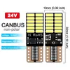 Nowe 10 szt. T10 W5W 194 LED Sygnał Light Canbus 12V 24 V 7000K Biała 4014 SMD Wewnętrzne mapy drzwi Dome