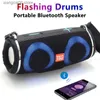 Mobiltelefonhögtalare TG642 Bluetooth -högtalare Portable Wireless Column Colorful LED Light Small Drums Subwoofer Waterproof Outdoor Boombox TF USB FM T231026