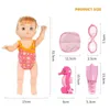 Baby Bath Toys Baby Swimming Doll Waterproof Swimming Water Games Bath Partner Education Smart Electric Joint Movable Toys Kid Girl Boys 231026