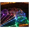 Balon z 80 cm PVC słup LED Zabawne Luminous Light Up balony Bobo Ball Transparent na Xmas House Garden Birthday Party de Dhbto