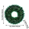 Dekorative Blumen Weihnachten gestreifter Kranz 42 cm Einkaufszentrum EL beleuchtete Zwerge mit Timer Home Wandbuchstaben