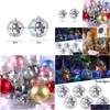 Décorations de Noël 4 / 5cm boule de miroir rotative en verre réfléchissant pour Disco Dj réflexion lumière fête d'anniversaire livraison directe maison Gard Dhoiy