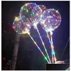 بالون جديد أضواء LED البالونات الليلية الإضاءة Bobo Ball Festival Decorative Decorative Bright Wighter مع ألعاب توصيل العصي G DH59F