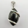 Pendanthalsband Black Agate Stone Bead Gem Horse Eye Jewelry for Woman Gift S515