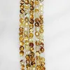Perles en pierre de feu léopard naturelle, 6-12mm, bijoux semi-finis, collier, accessoires de bracelet à bricoler soi-même, 39cm