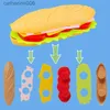 Kök spelar mat barn låtsas simulering mat leksaker baby lek hus hamburgare hot dog pommes frites kök set leksaker snabbmat pedagogisk toysl231026