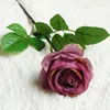 Flores decorativas 63cm única flor artificial clássica nobre princesa rosa decoração de casa casamento artesanal seda