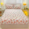 Bedding sets Thicken Flannel Warm Set Crystal Velvet Fitted Sheet Mattress Cover Plaid Winter Cozy AllAround Elastic Home Bed Linen 231026